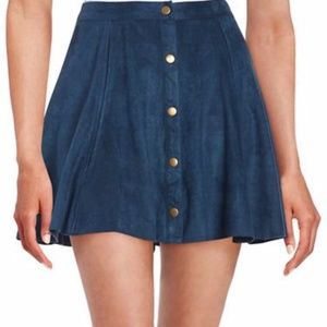 Design Lab Blue Suede Skirt